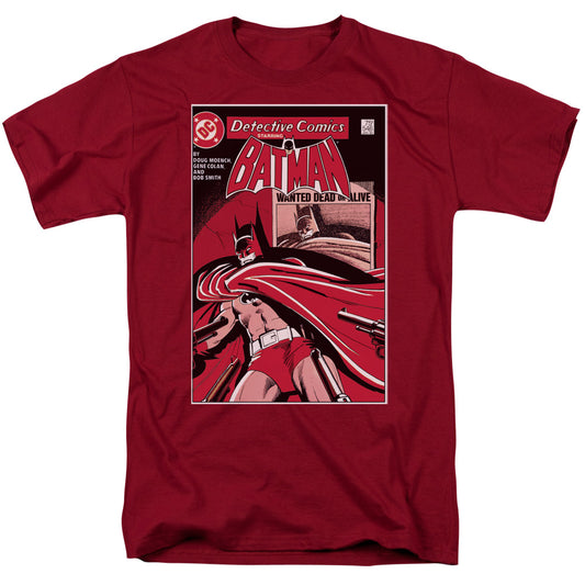 Dc - Wanted Bat - Short Sleeve Adult 18/1 - Cardinal T-shirt