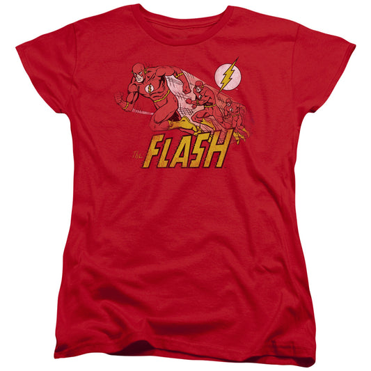 Dc Flash - Crimson Comet - Short Sleeve Womens Tee - Red T-shirt