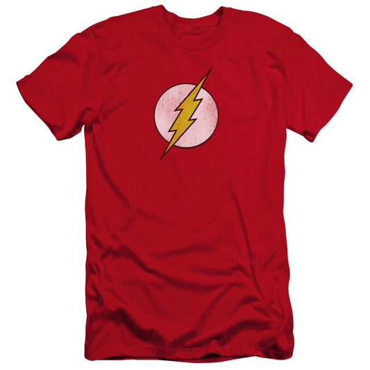 Dc Flash - Flash Logo Distressed-hbo Short Sleeve Adult 30/1 - Red T-shirt