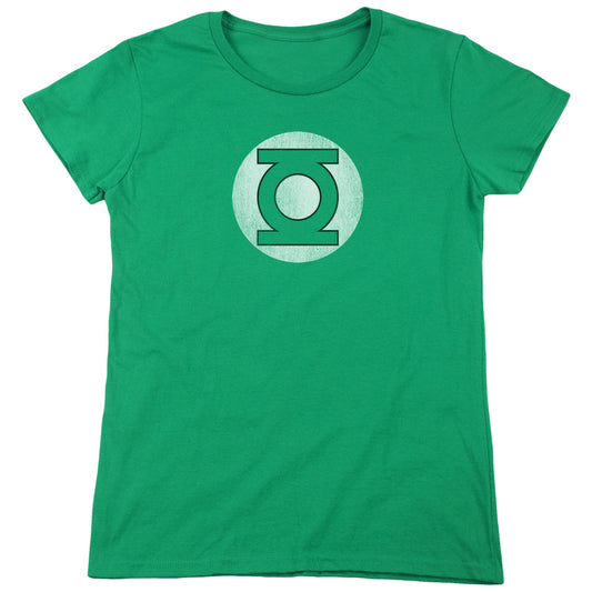 DC GREEN LANTERN GREEN LANTERN LOGO DISTRESSED-S/S WOMEN"S T-Shirt