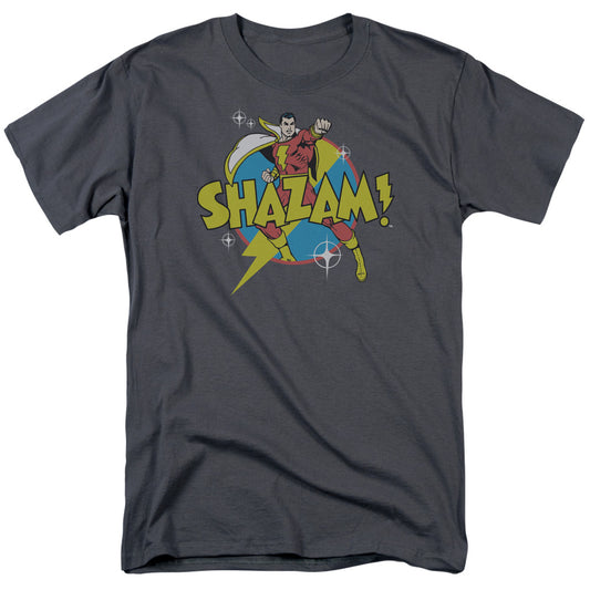 Dc Shazam - Power Bolt - Short Sleeve Adult 18/1 - Charcoal T-shirt