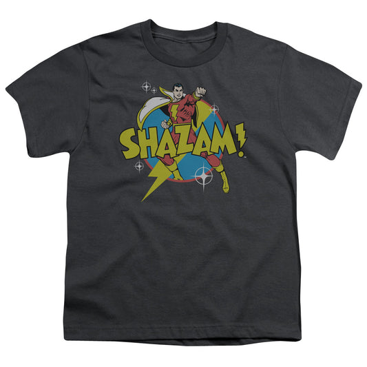 Dc Shazam - Power Bolt - Short Sleeve Youth 18/1 - Charcoal T-shirt