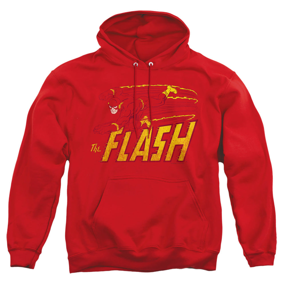 Dc Flash - Flash Speed Distressed - Adult Pull-over Hoodie - Red