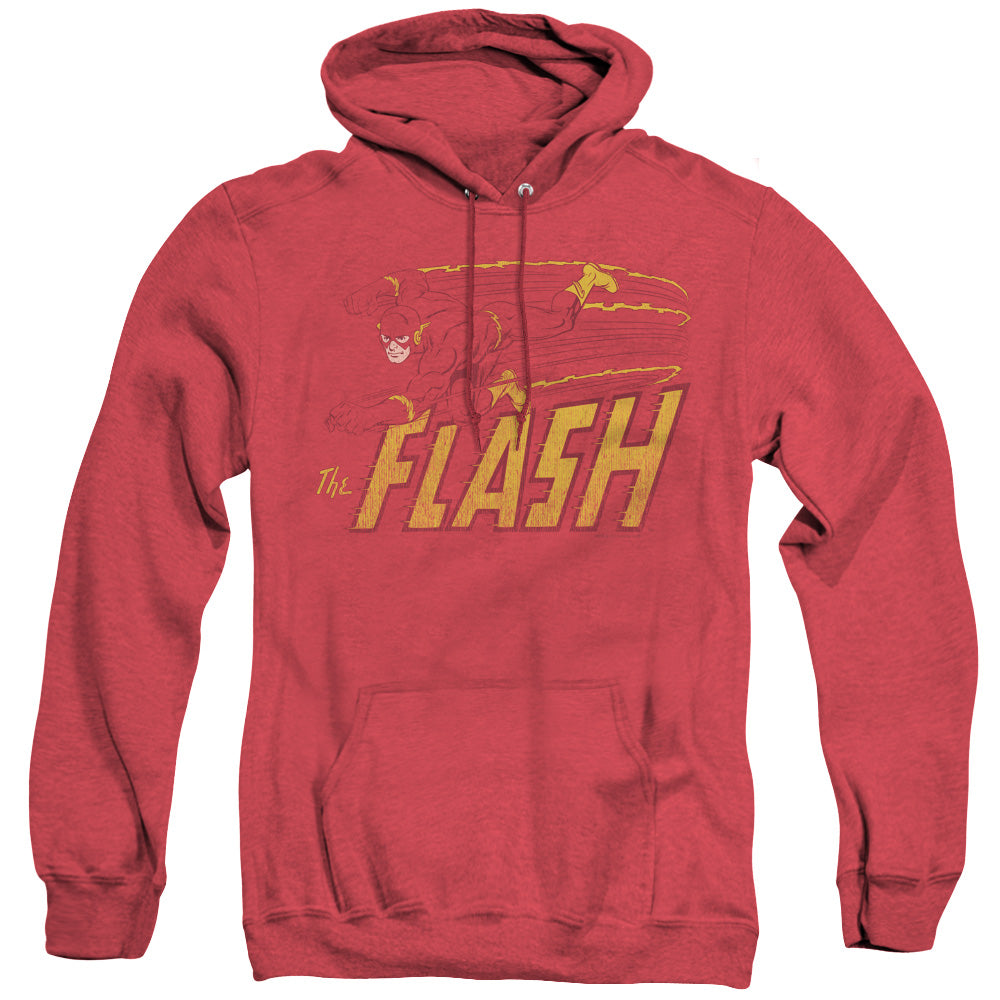 Dc Flash - Flash Speed Distressed - Adult Heather Hoodie - Red