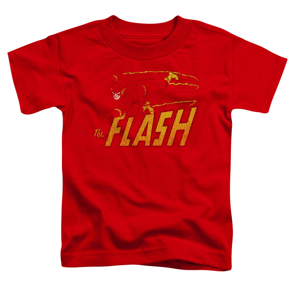 DC FLASH FLASH SPEED DISTRESSED - S/S TODDLER TEE - RED - T-Shirt