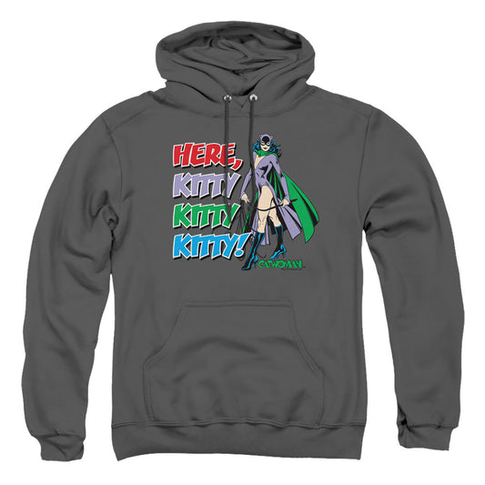 Dc - Here Kitty - Adult Pull-over Hoodie - Charcoal