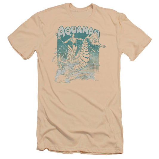 Dc Aquaman - Catch A Wave-hbo Short Sleeve Adult 30/1 - Royal Blue T-shirt