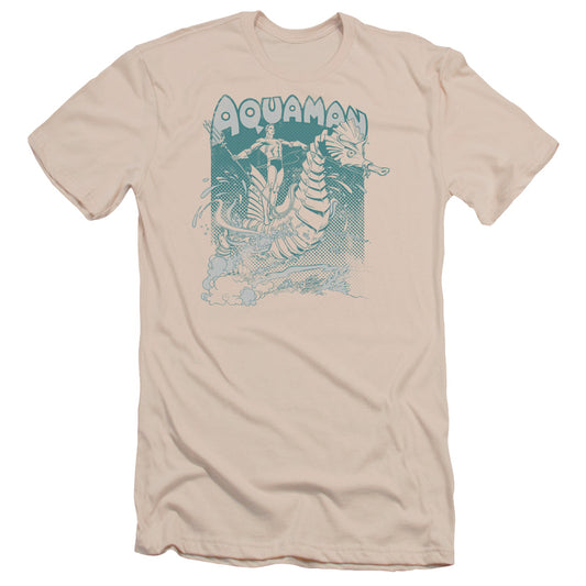 Dc Aquaman - Catch A Wave - Short Sleeve Adult 30/1 - Royal Blue T-shirt