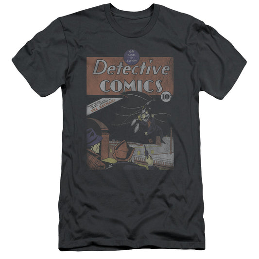 Dc - Detective #27 Distressed - Short Sleeve Adult 30/1 - Charcoal T-shirt