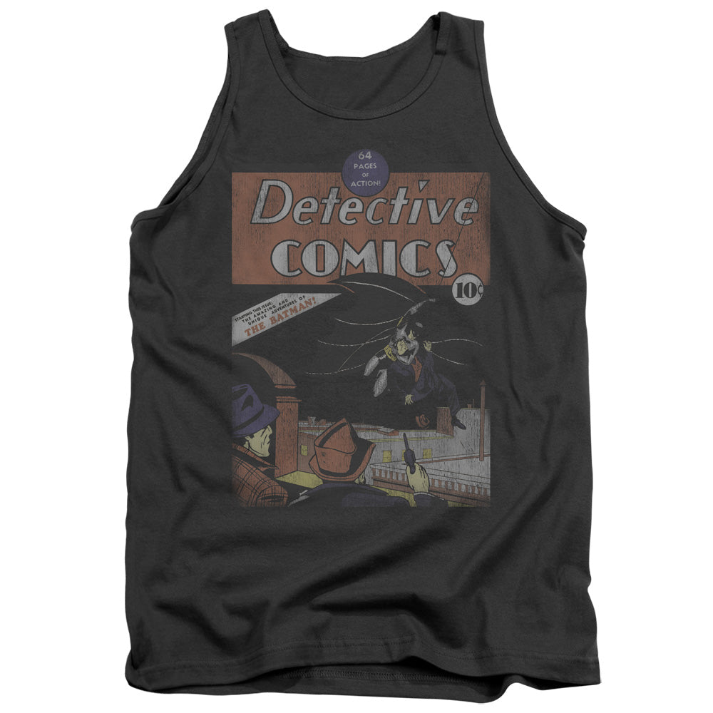Dc - Detective #27 Distressed - Adult Tank - Charcoal