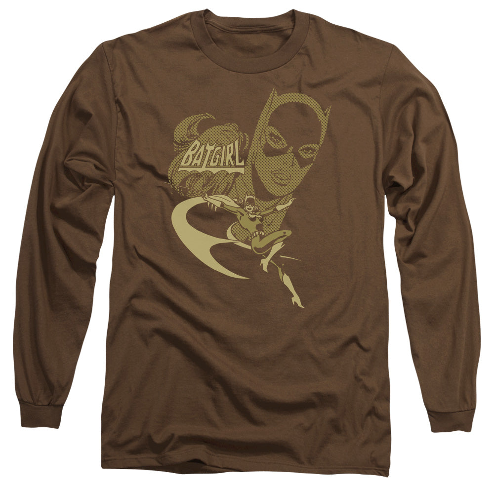 Dc - Flying Batgirl - Long Sleeve Adult 18/1 - Coffee T-shirt