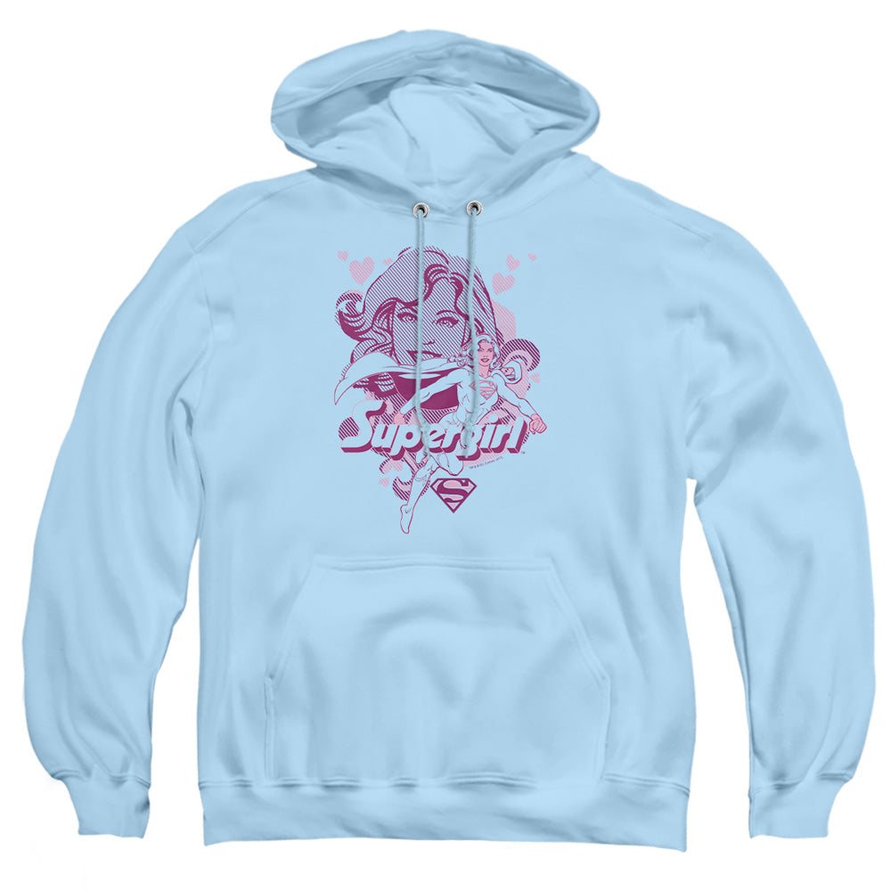Dc - Supergirl - Adult Pull-over Hoodie - Light Blue