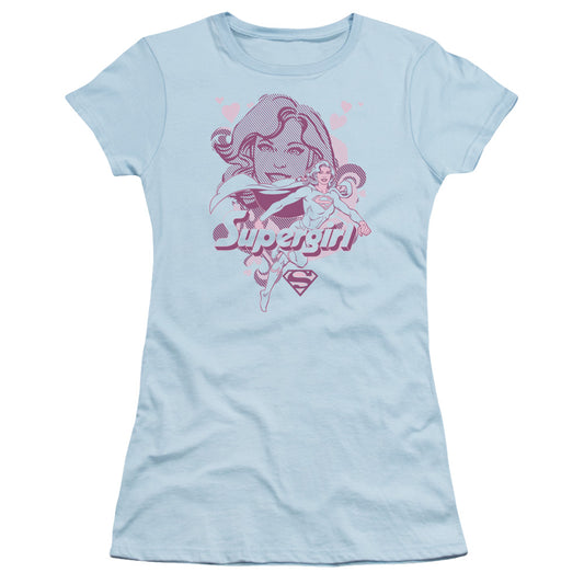 Dc - Supergirl - Short Sleeve Junior Sheer - Light Blue T-shirt