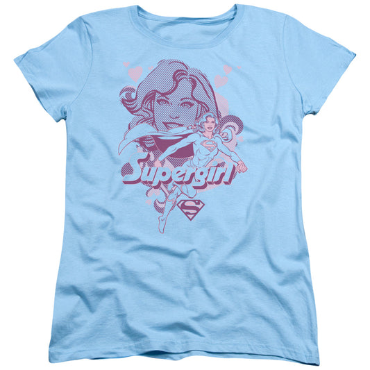 Dc - Supergirl - Short Sleeve Womens Tee - Light Blue T-shirt