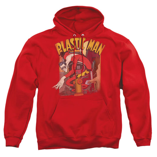 Dc - Plastic Man Street - Adult Pull-over Hoodie - Red