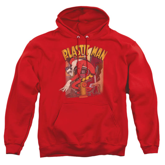 Dc - Plastic Man Street - Adult Pull-over Hoodie - Red