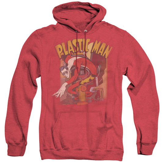 Dc - Plastic Man Street - Adult Heather Hoodie - Red