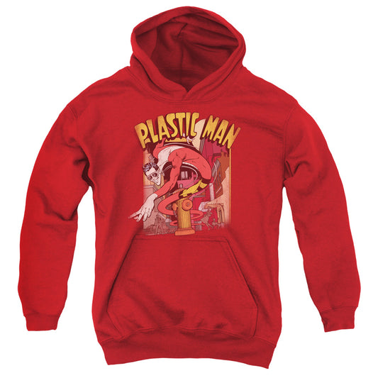 Dc - Plastic Man Street - Youth Pull-over Hoodie - Red