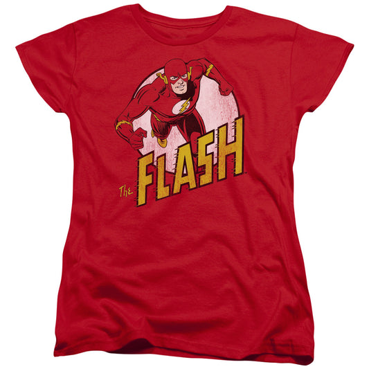 Dc Flash - The Flash - Short Sleeve Womens Tee - Red T-shirt