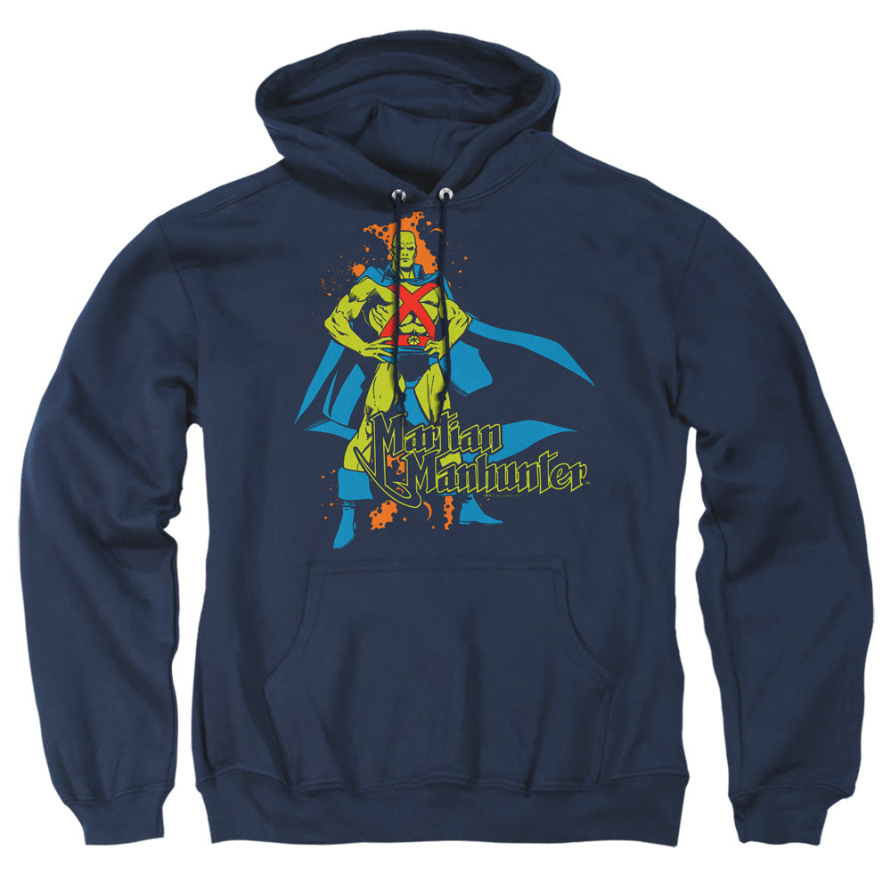 Dc - Martian Manhunter - Adult Pull-over Hoodie - Navy