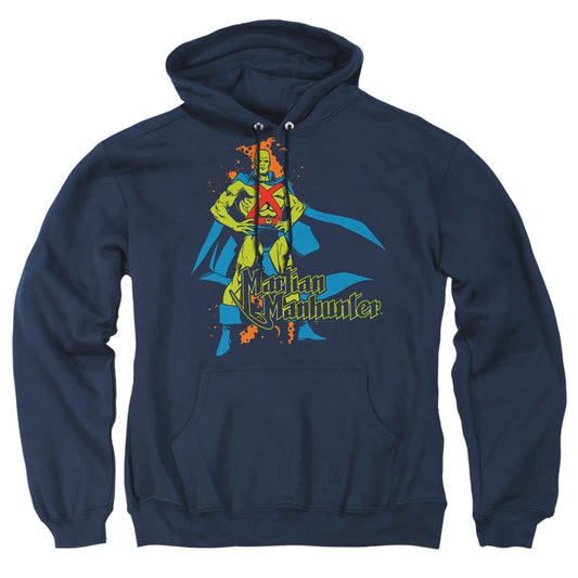 Dc - Martian Manhunter - Adult Pull-over Hoodie - Navy