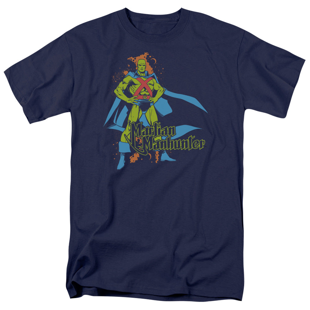 Dc - Martian Manhunter - Short Sleeve Adult 18/1 - Navy T-shirt