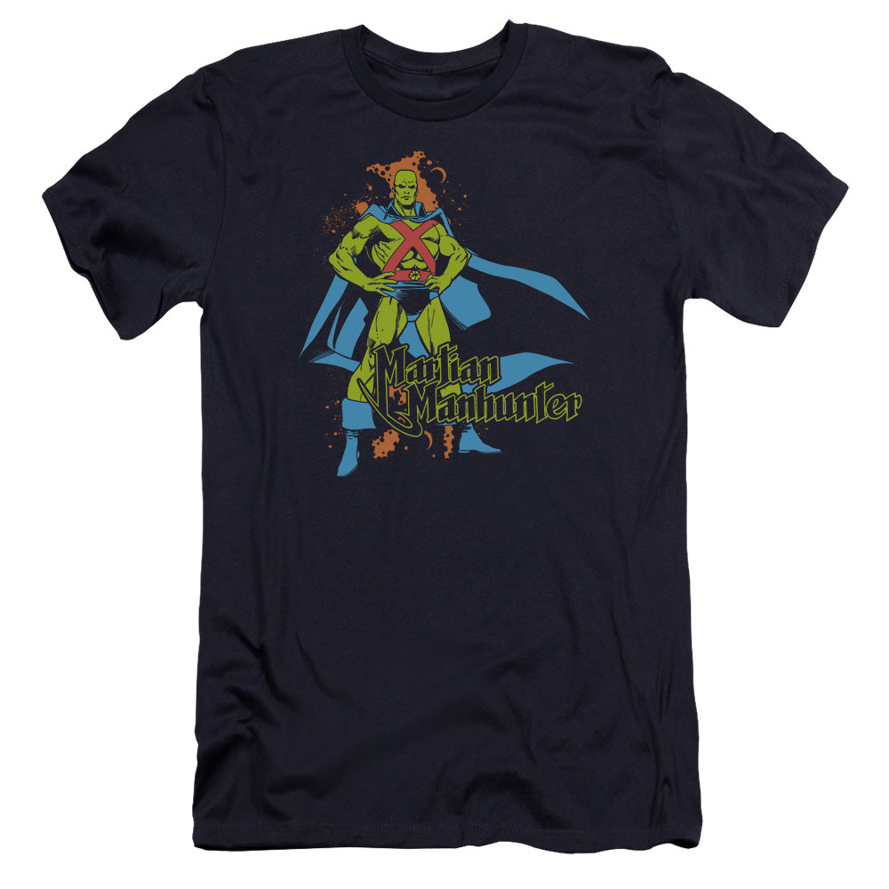 Dc - Martian Manhunter-hbo Short Sleeve Adult 30/1 - Navy T-shirt