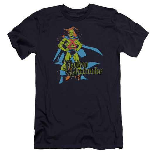 Dc - Martian Manhunter-hbo Short Sleeve Adult 30/1 - Navy T-shirt