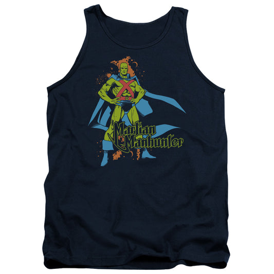 Dc - Martian Manhunter - Adult Tank - Navy