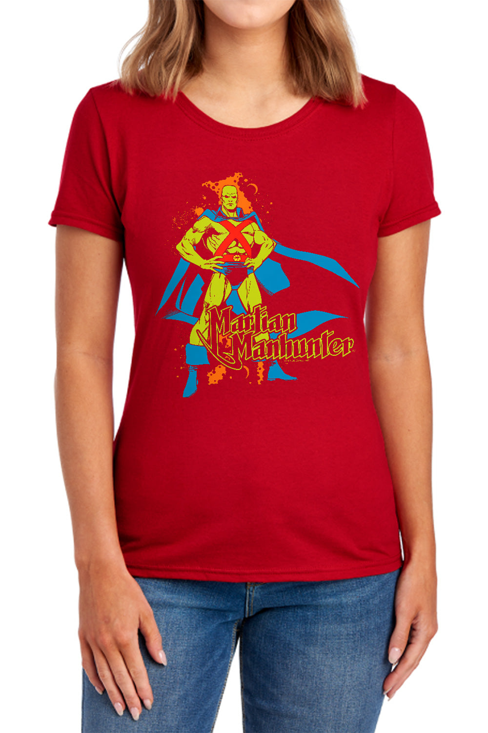 Dc - Martian Manhunter - Short Sleeve Women"s Tee - Navy T-shirt