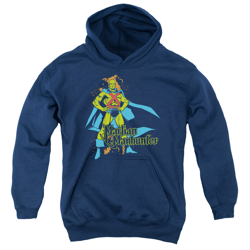 Dc - Martian Manhunter - Youth Pull-over Hoodie - Navy