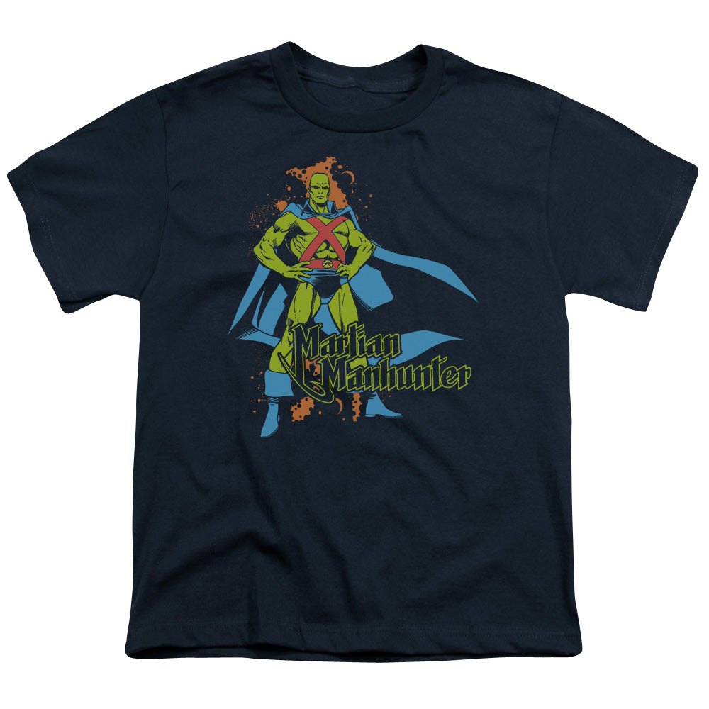 Dc - Martian Manhunter - Short Sleeve Youth 18/1 - Navy T-shirt