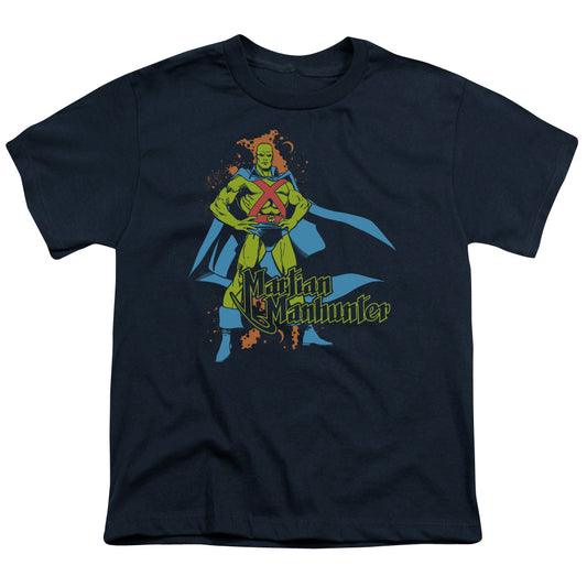 Dc - Martian Manhunter - Short Sleeve Youth 18/1 - Navy T-shirt