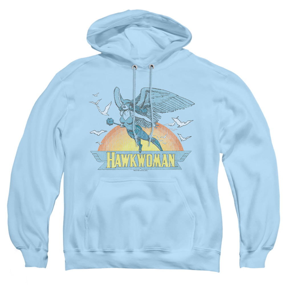 Dc - Hawkwoman - Adult Pull-over Hoodie - Light Blue