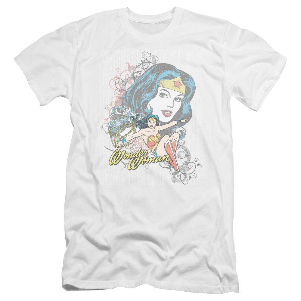 Dc - Wonder Scroll-premuim Canvas Adult Slim Fit 30/1 - White