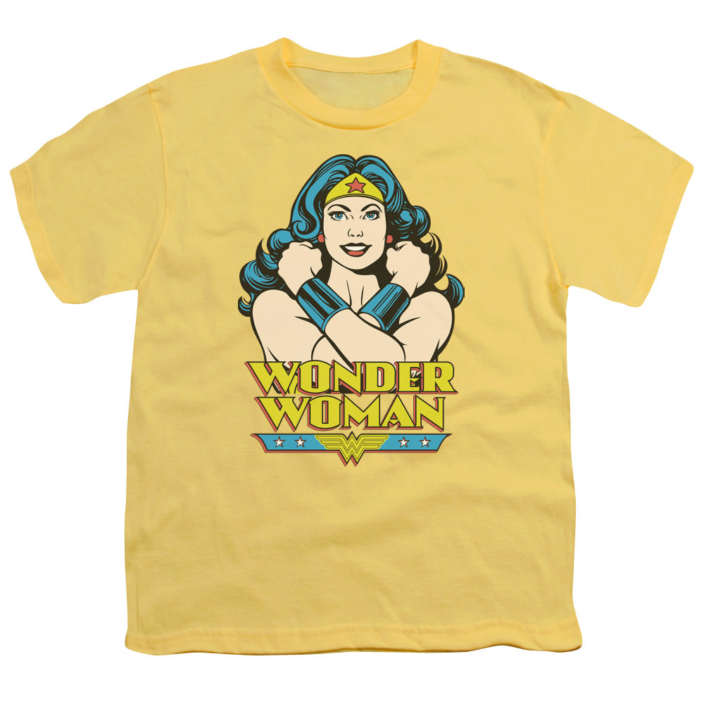 Dc Wonder Woman - Wonder At Large - Short Sleeve Youth 18/1 - Banana T-shirt