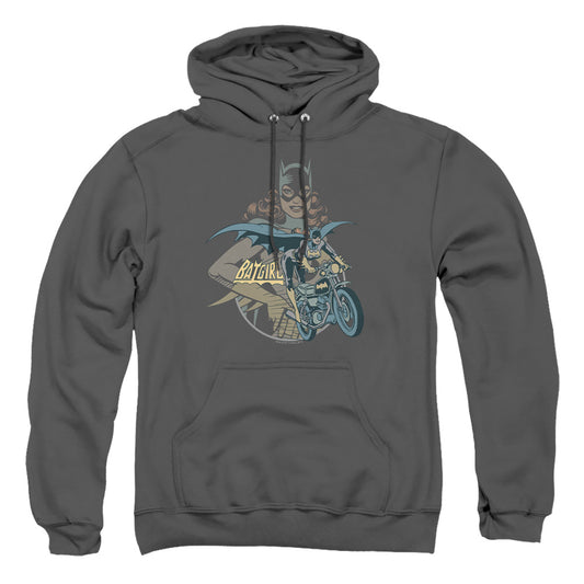 Dc - Batgirl Biker - Adult Pull-over Hoodie - Charcoal