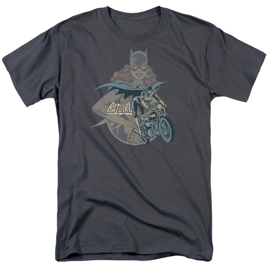 Dc - Batgirl Biker - Short Sleeve Adult 18/1 - Charcoal T-shirt