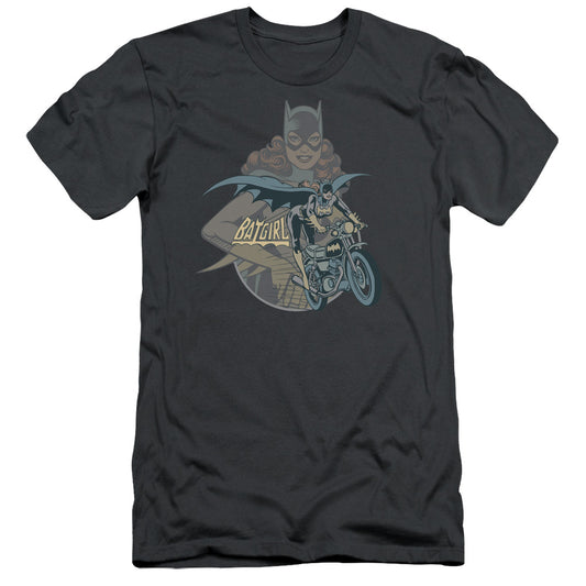 Dc - Batgirl Biker - Short Sleeve Adult 30/1 - Charcoal T-shirt