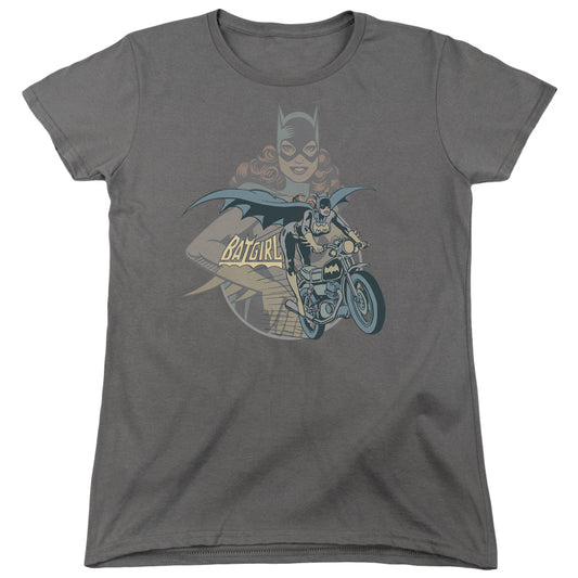 Dc - Batgirl Biker - Short Sleeve Womens Tee - Charcoal T-shirt