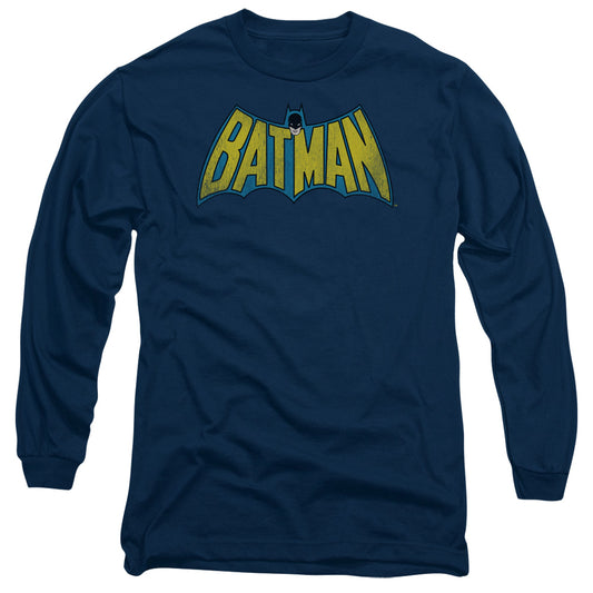 Dc - Classic Batman Logo - Long Sleeve Adult 18/1 - Navy T-shirt
