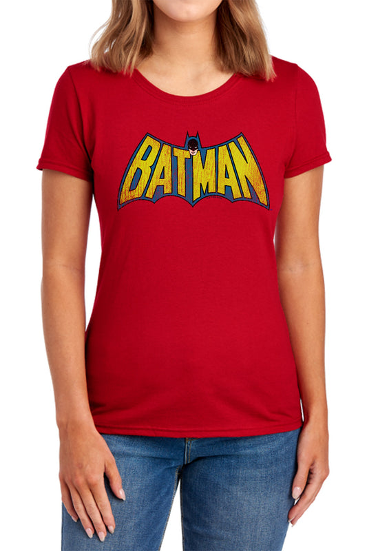 Dc - Classic Batman Logo - Short Sleeve Womens Tee - Navy T-shirt