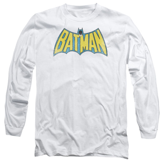 Dc - Classic Batman Logo - Long Sleeve Adult 18/1 - White T-shirt