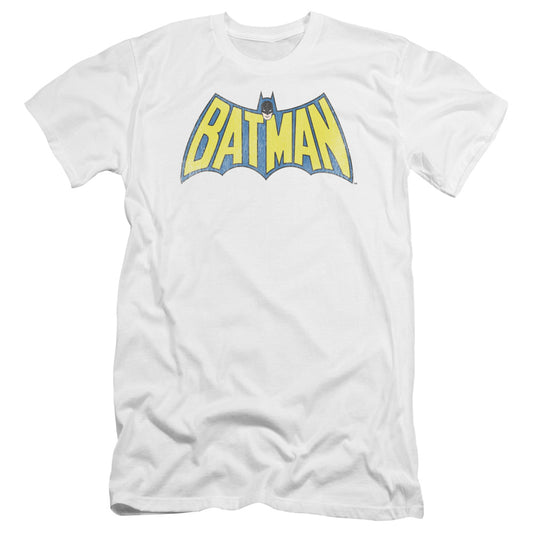 Dc - Classic Batman Logo-premuim Canvas Adult Slim Fit 30/1 - White