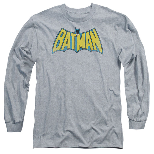 Dc - Classic Batman Logo - Long Sleeve Adult 18/1 - Athletic Heather T-shirt