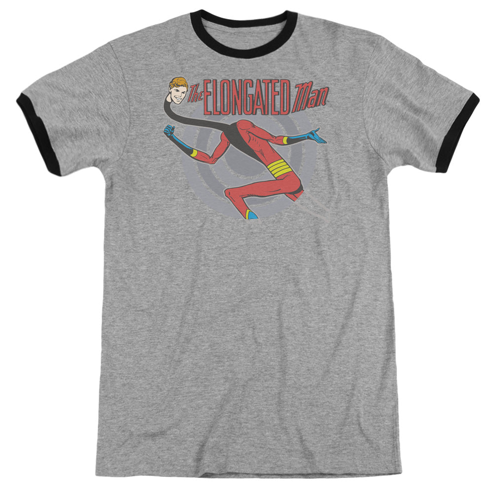 Dc - Elongated Man - Adult Ringer - Heather/black