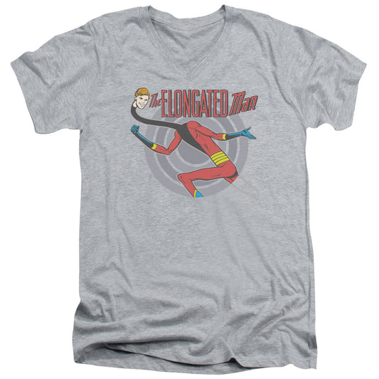 Dc - Elongated Man - Short Sleeve Adult V-neck - Athletic Heather T-shirt