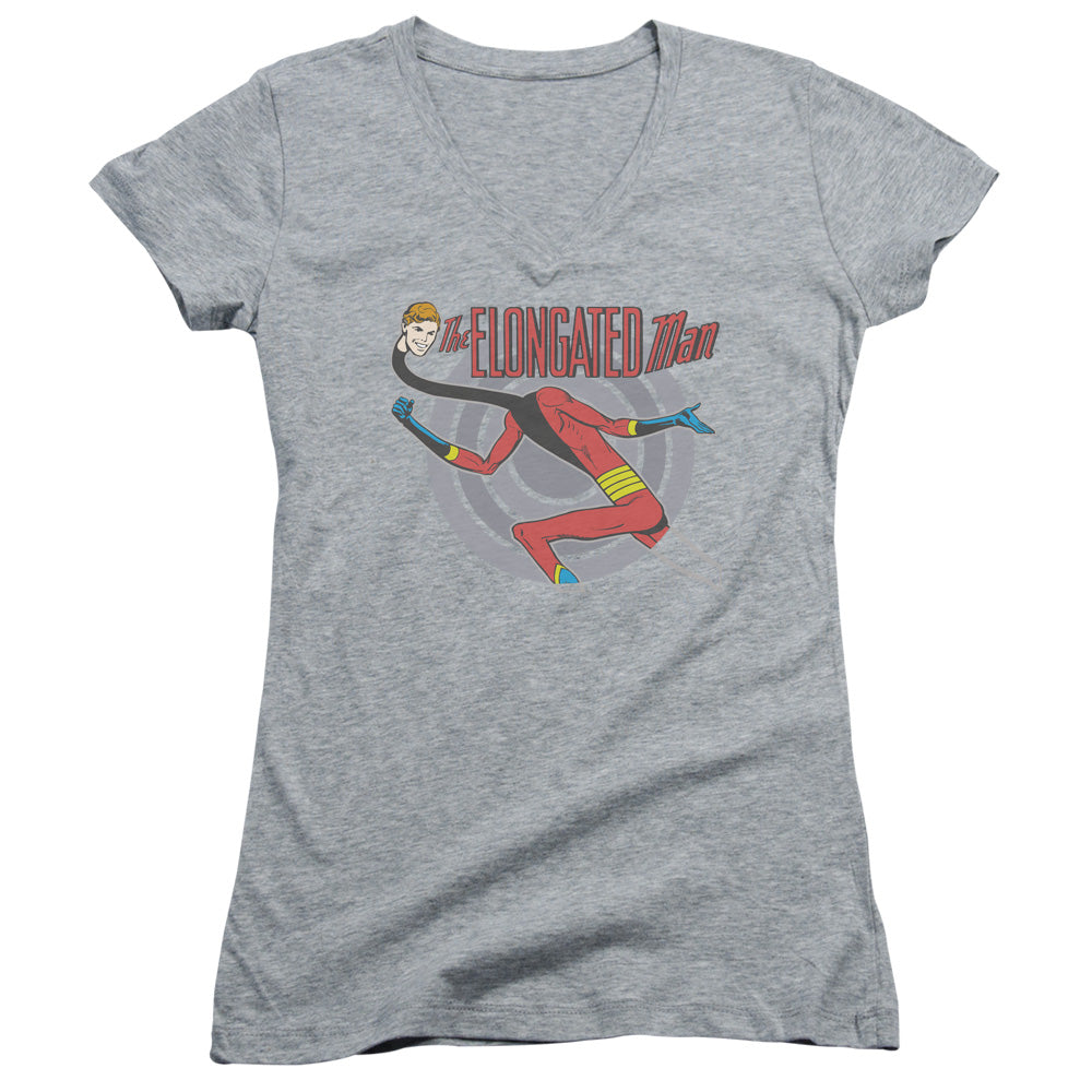 Dc - Elongated Man - Junior V-neck - Athletic Heather
