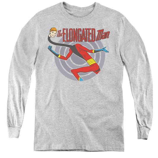 Dc - Elongated Man - Youth Long Sleeve Tee - Athletic Heather
