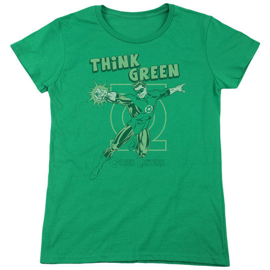 Dc - Think Green - Short Sleeve Womens Tee - Kelly Green T-shirt